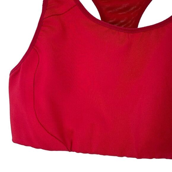 Nike Sports Bra Size M Dri Fit Wireless Mesh Panel Racerback Unpadded Pink Bra - Picture 6 of 9